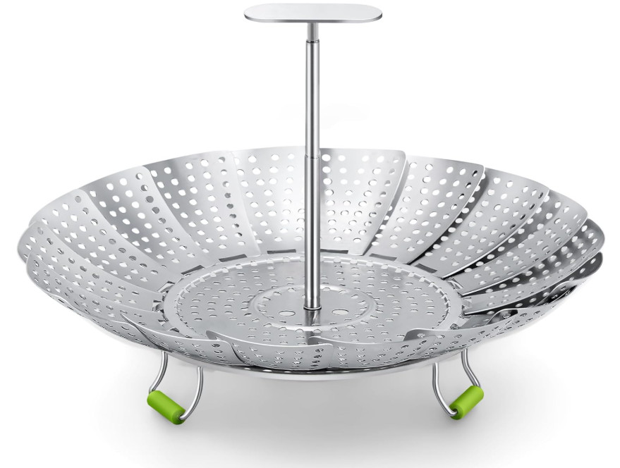 Steamer Basket, 3rd Generation Stainless Steel Vegetable Steamer with Extendable