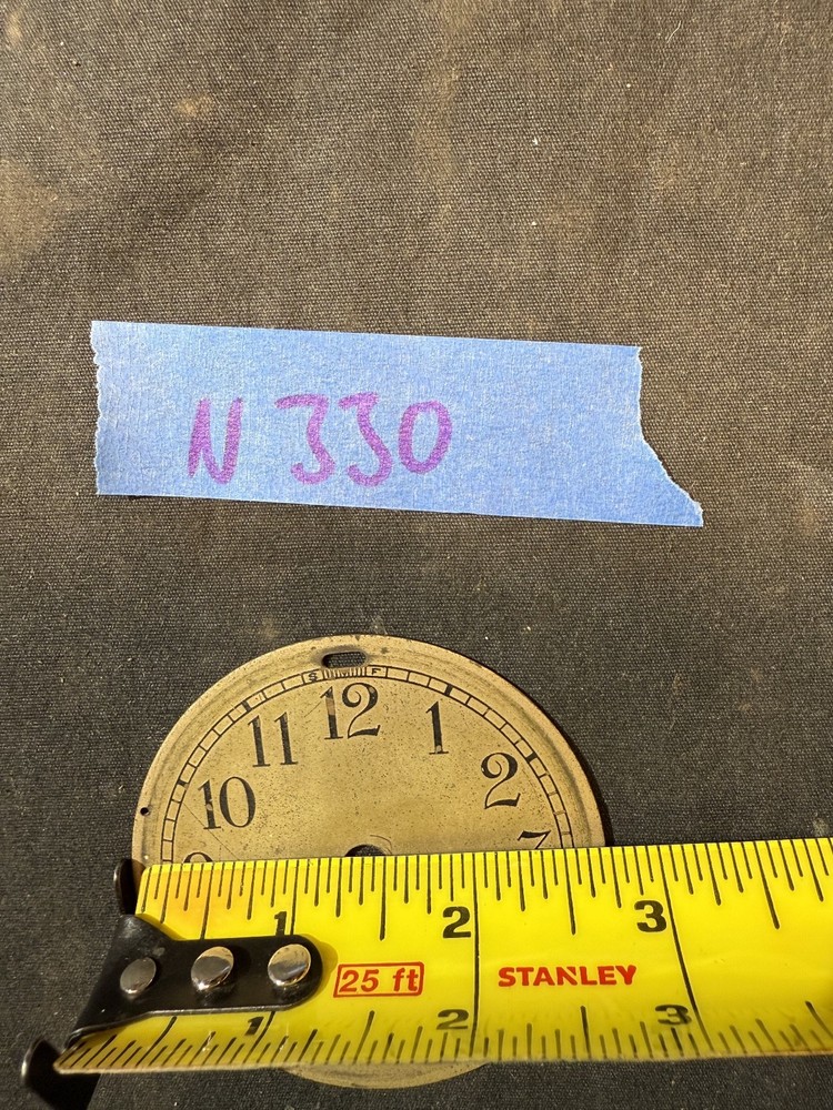 (N330) ANTIQUE 2.75" CLOCK DIAL. CHELSEA? SETH THOMAS?