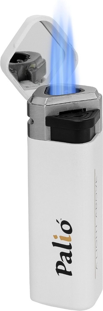Palio Triple Torch Lighter, Triple Jet Flame Power, White