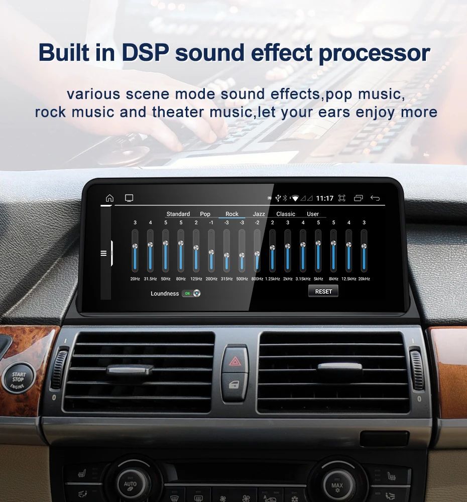 10.25" Android Screen Display Upgrade CarPlay Multimedia for BMW X5 E70 X6 E71