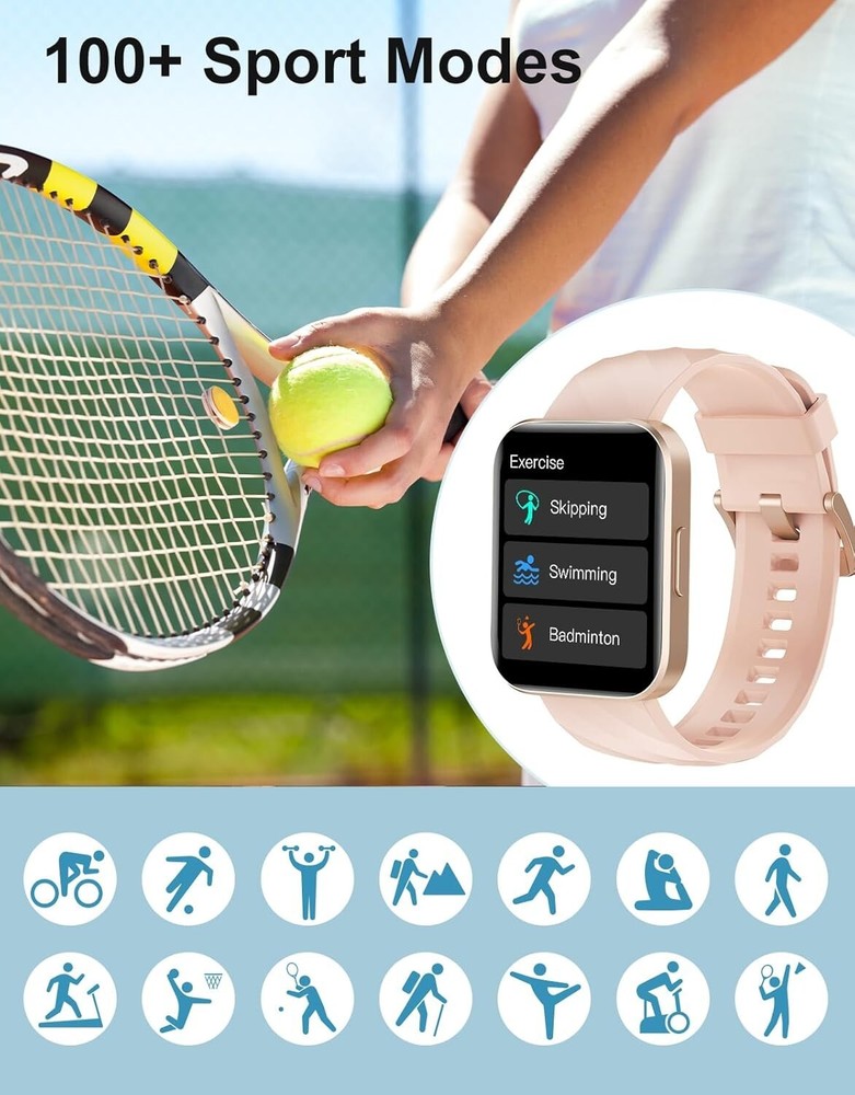 Smart Watches for Men Women with 1.85" Waterproof Bluetooth Android & iOS