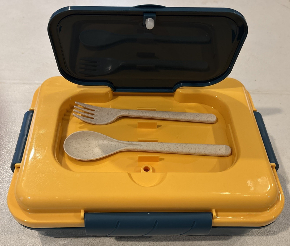 FAREEHA Bento Box with Spoon and Fork, Leak-Proof Lunch Container