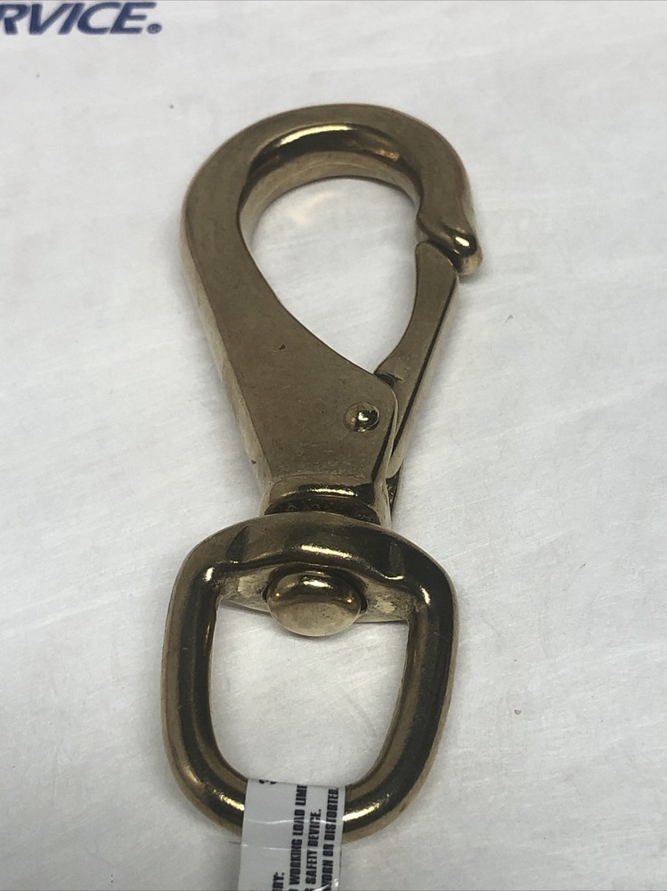 Solid Brass Bronze Quick Snap 140lbs -Snap Swivel-Swivel Eye- 4 1/2" Overall