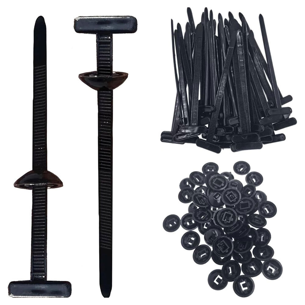 50Pcs Nylon Universal Cable Tie Buckle US