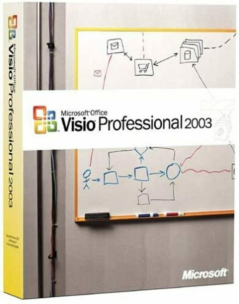 Microsoft Office Visio Professional 2003 Full Version w/ 5 Keys for 5 Computers