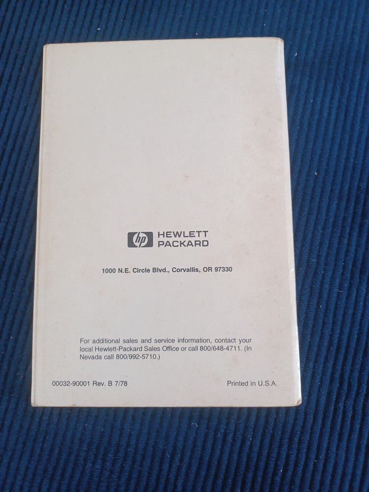 HP-32E Owner’s Handbook