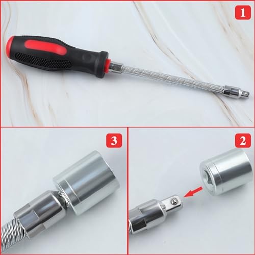Belt Changing Tool Clutch Cover Removal Tool with Reversible Socket, Belt