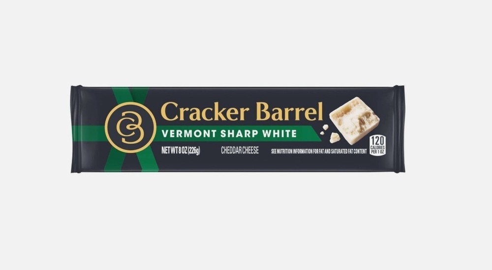 Cracker Barrel Vermont Sharp White Cheddar Cheese, 8 oz (3 pack)