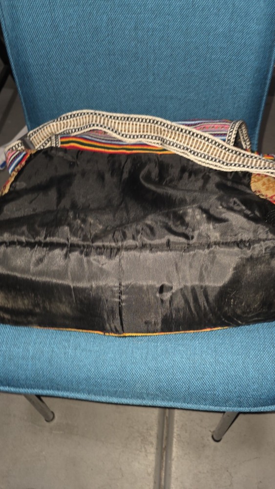 Handmade Peruvian Textile Shoulder Bag Multicolor Traditional Motif