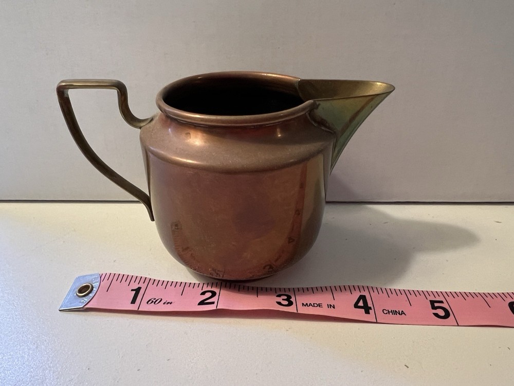 Vintage Copper Plated Sugar And Creamer Set - Unknown Origin