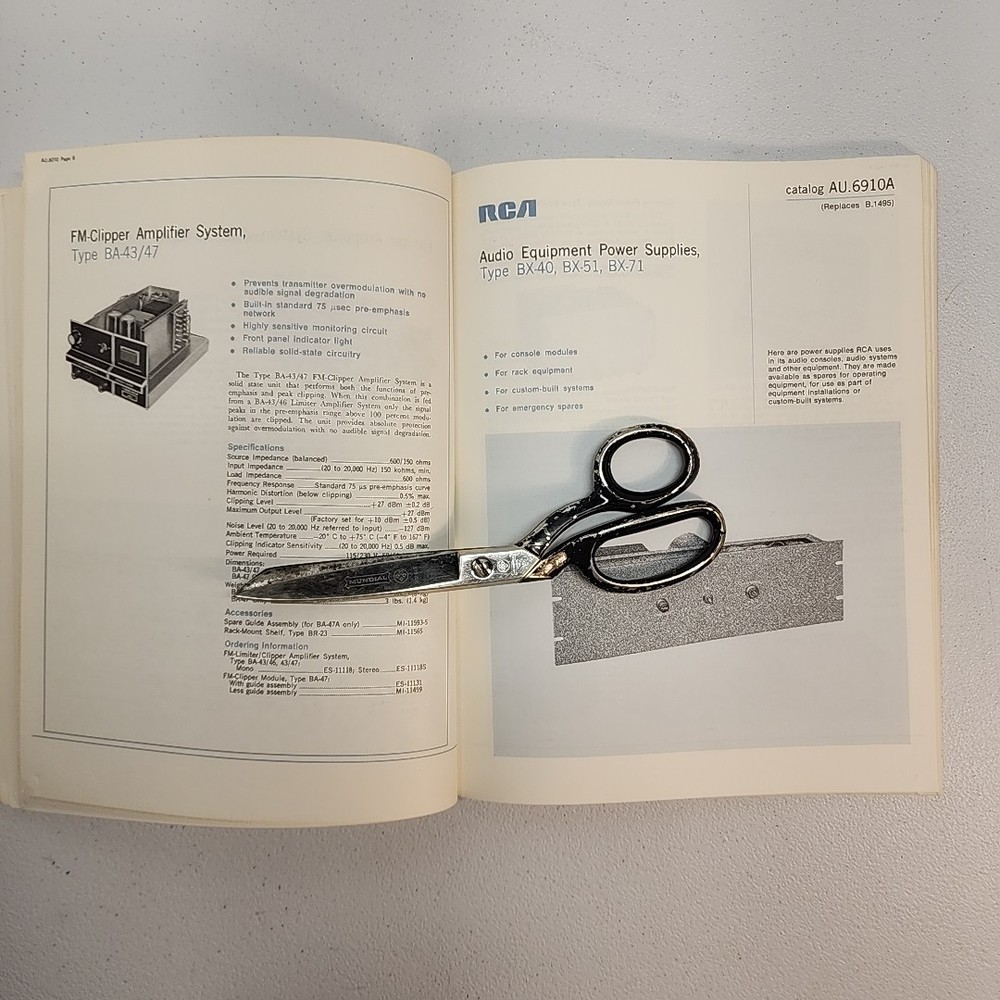 RCA Broadcast Audio Equipment Catalog 1974