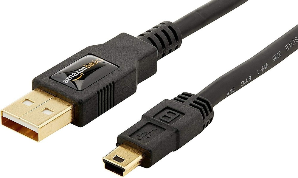 Amazon Basics USB-A to Mini USB 2.0 Cable, 480Mbps Transfer Speed with 3 Feet