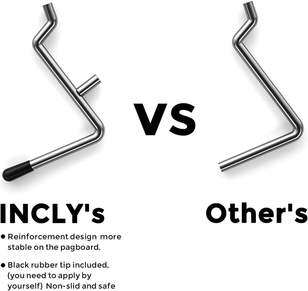 Pegboard Hooks Set for Hanging Tools, 206PCS Heavy Duty Peg Hook Hanger & Holder