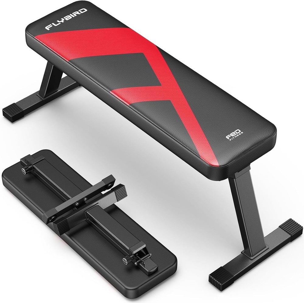 Flat Bench Foldable Flat Weight Bench Easy Assembly Strength Training Bench