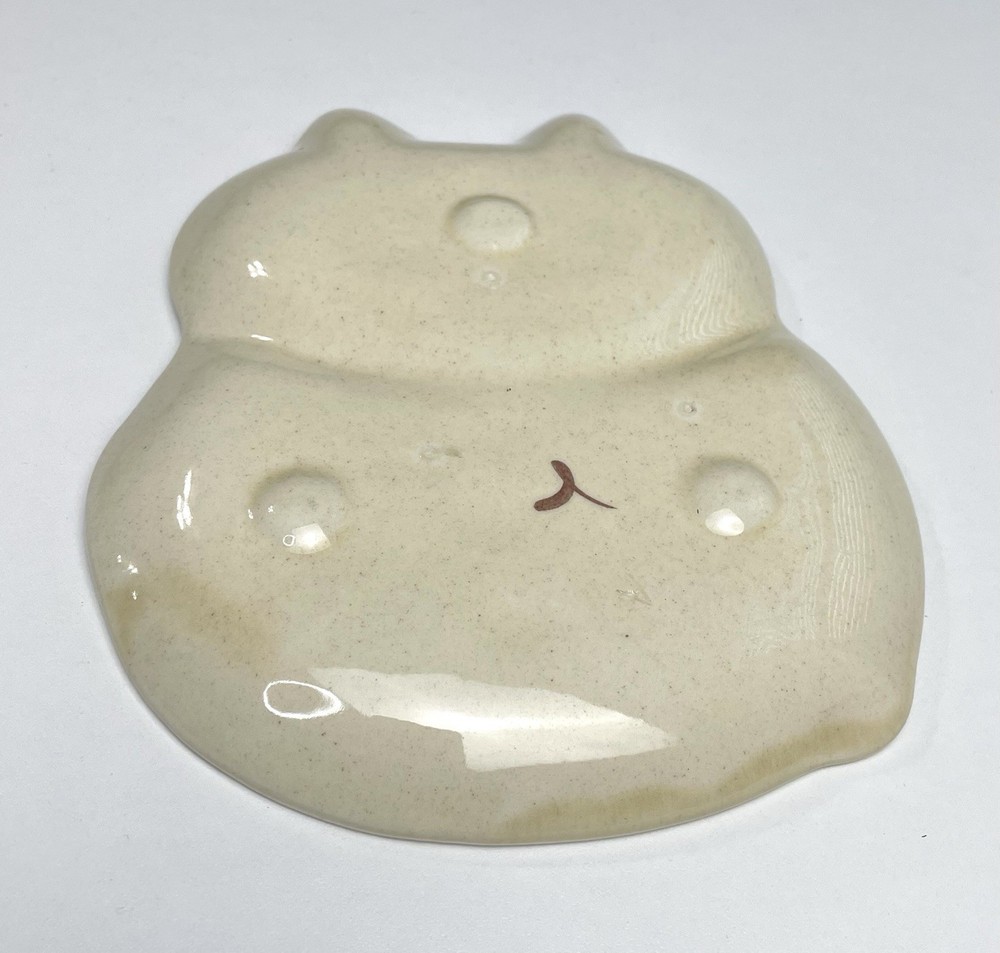 Vintage Cat with Goldfish Ceramic Dish
