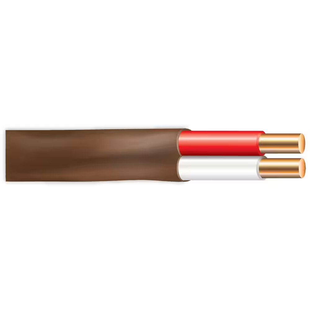 100 Ft. 18/2 Brown Solid Copper CL2R Thermostat Wire Free Shipping
