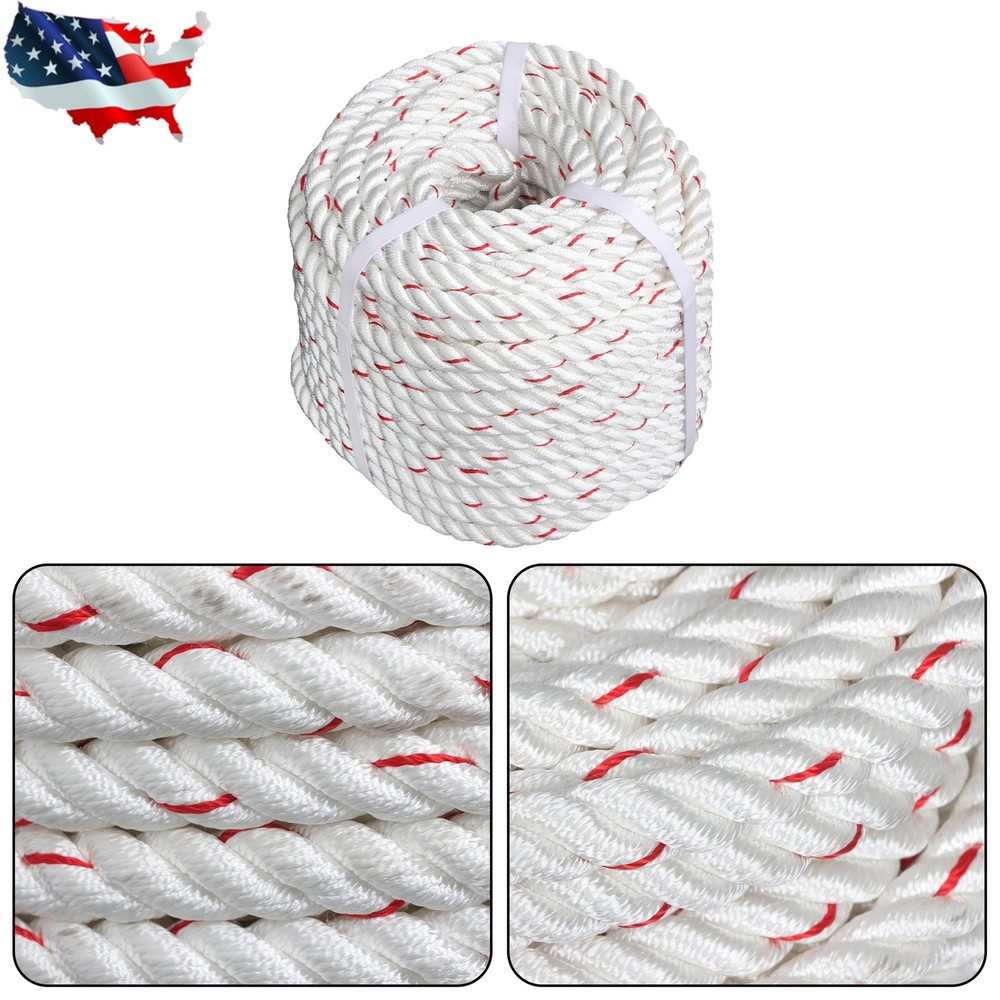 Pulling Rigging Line 5/8" × 120' Double Braid Nylon Polyester Arborist Bull Rope