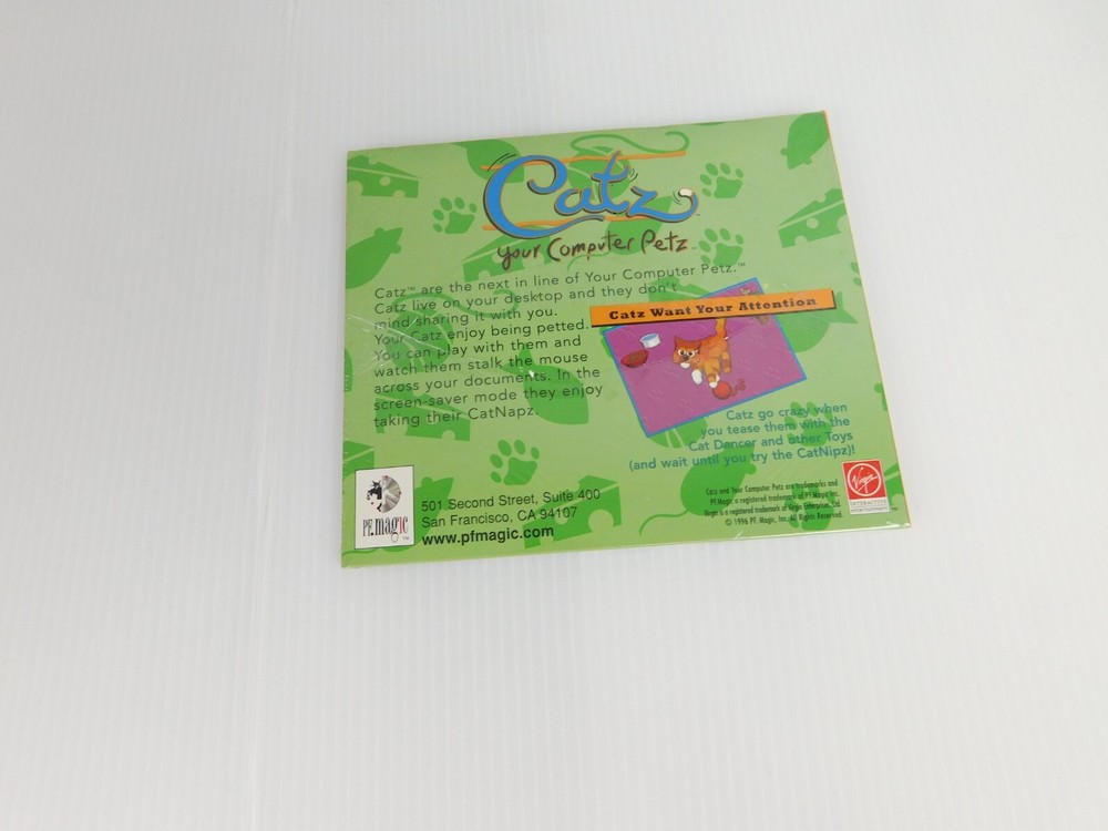 Catz Your Computer Petz Computer Software Virgin Interactive 1996 Sealed