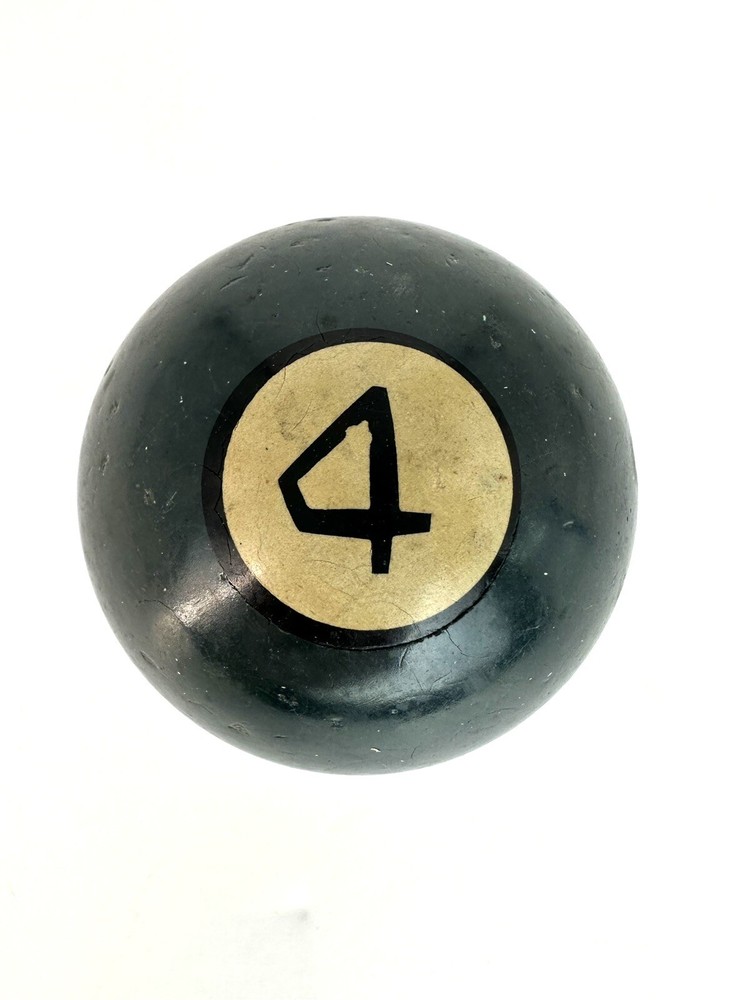 Vintage Clay #4 Pool Billiards Ball