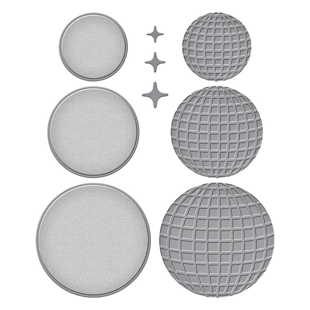 Spellbinders Disco Balls Etched Dies, Metal