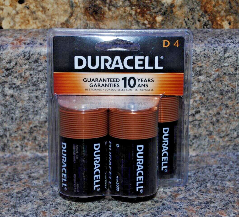Duracell D4 Battery 4-Pack