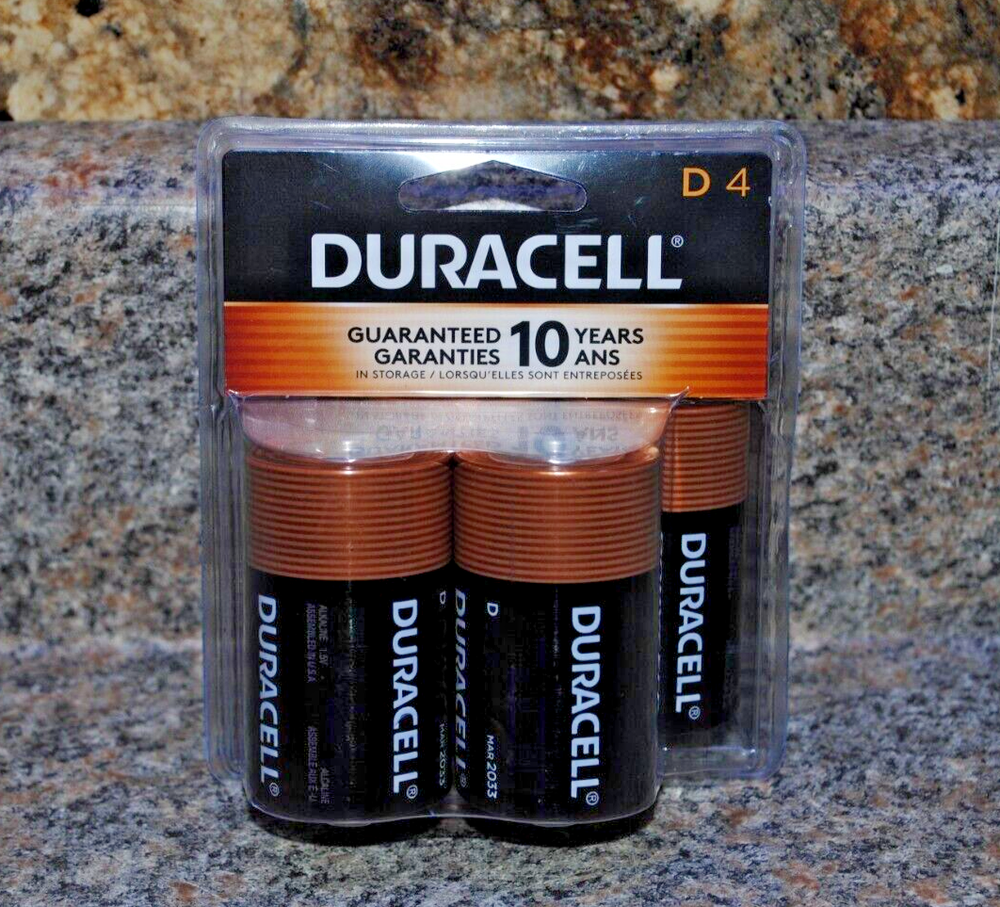 Duracell D4 Battery 4-Pack