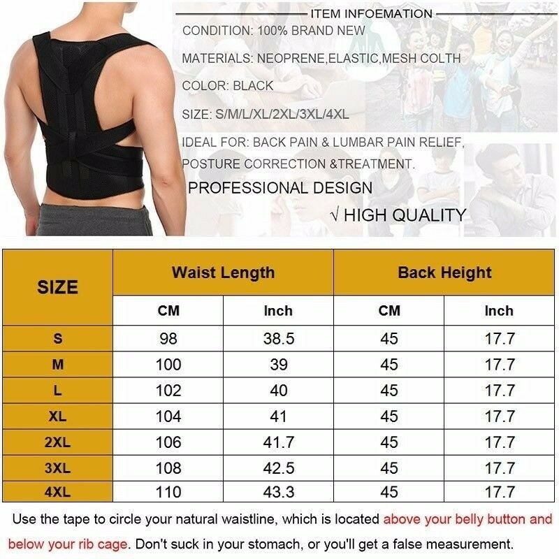 Deluxe Posture Corrector Double Pull Lumbar Lower Back Support Brace Waist Belt