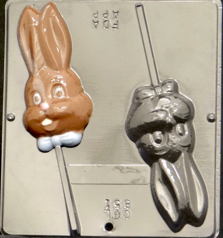 Bunny Face Lollipop Chocolate Candy Mold Easter  851 NEW