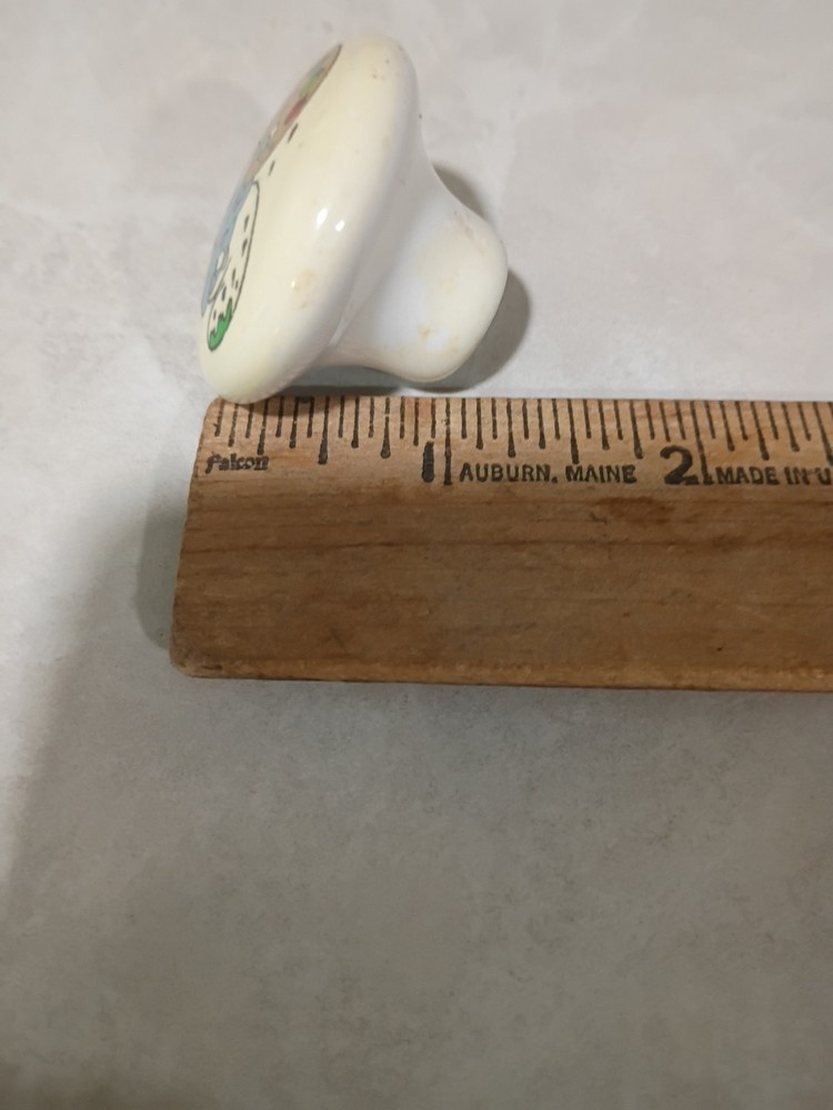 11 Vintage SMURF Porcelain Drawer Pulls