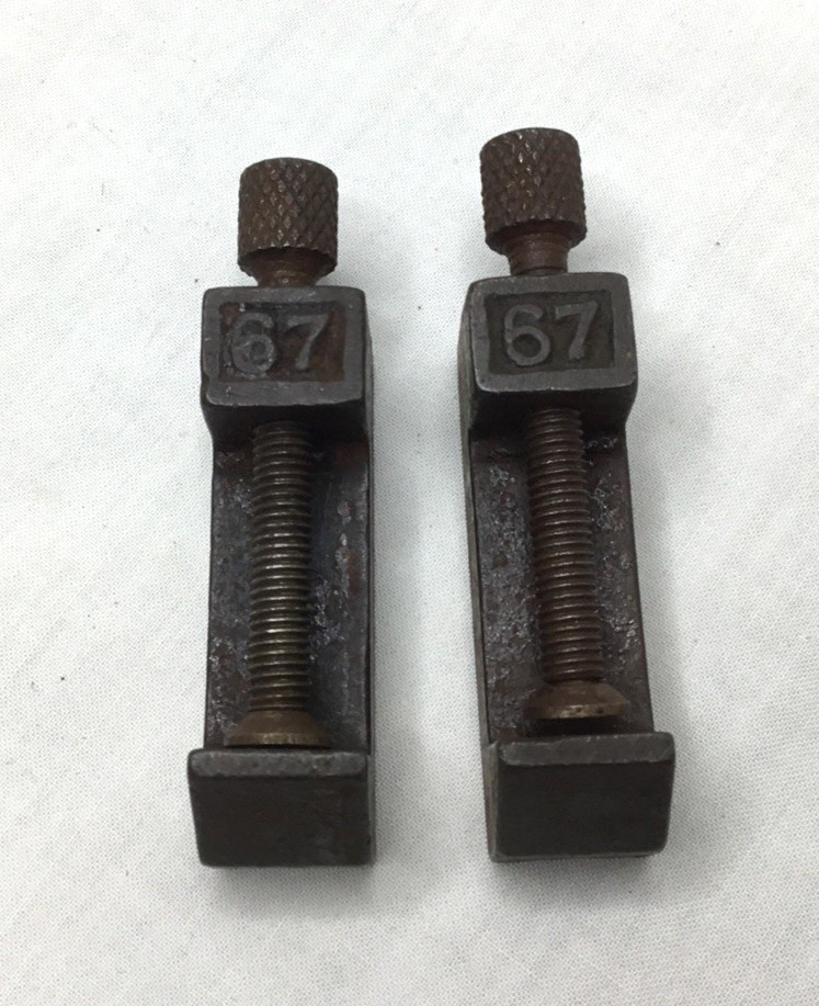 2 Vintage Precision Toolmaker Screw Clamps #67 Machinist Setup