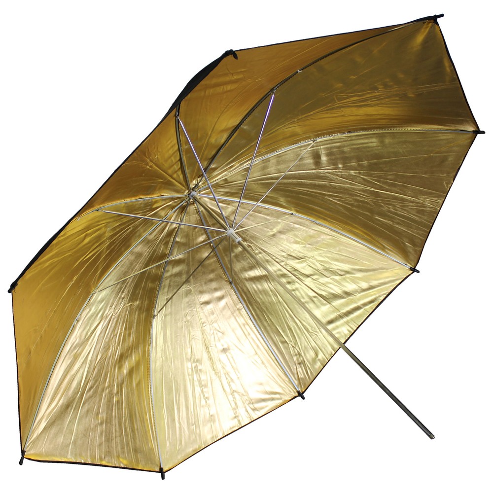 83cm Black Gold 33" Reflector Soft Umbrella Diffuser Photo Flash Lighting FREESH
