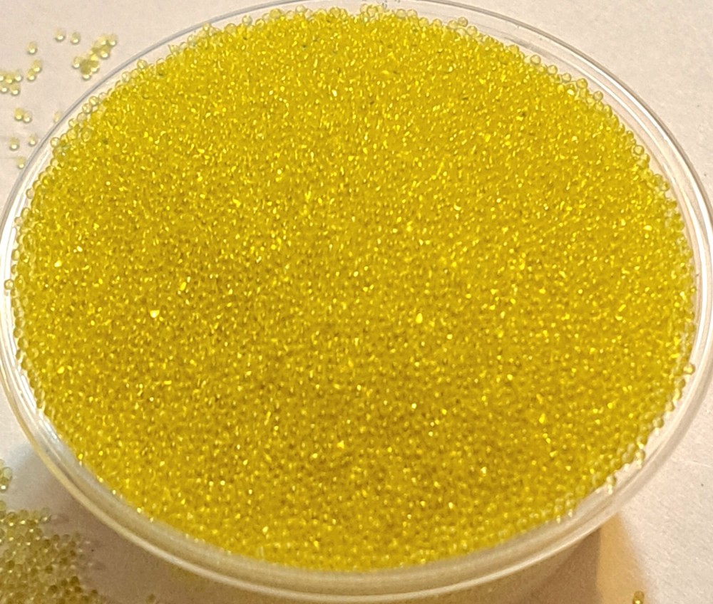 Glass Microbeads for Arts & Crafts - Yellow
