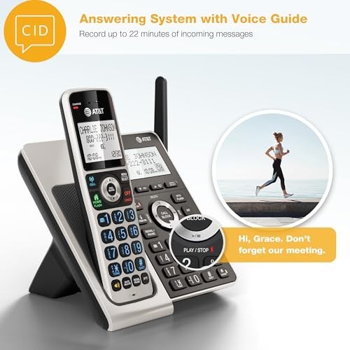 Cordless Phone System with 5 Handsets, Bluetooth, Smart Call Blocker, DECT 6.0
