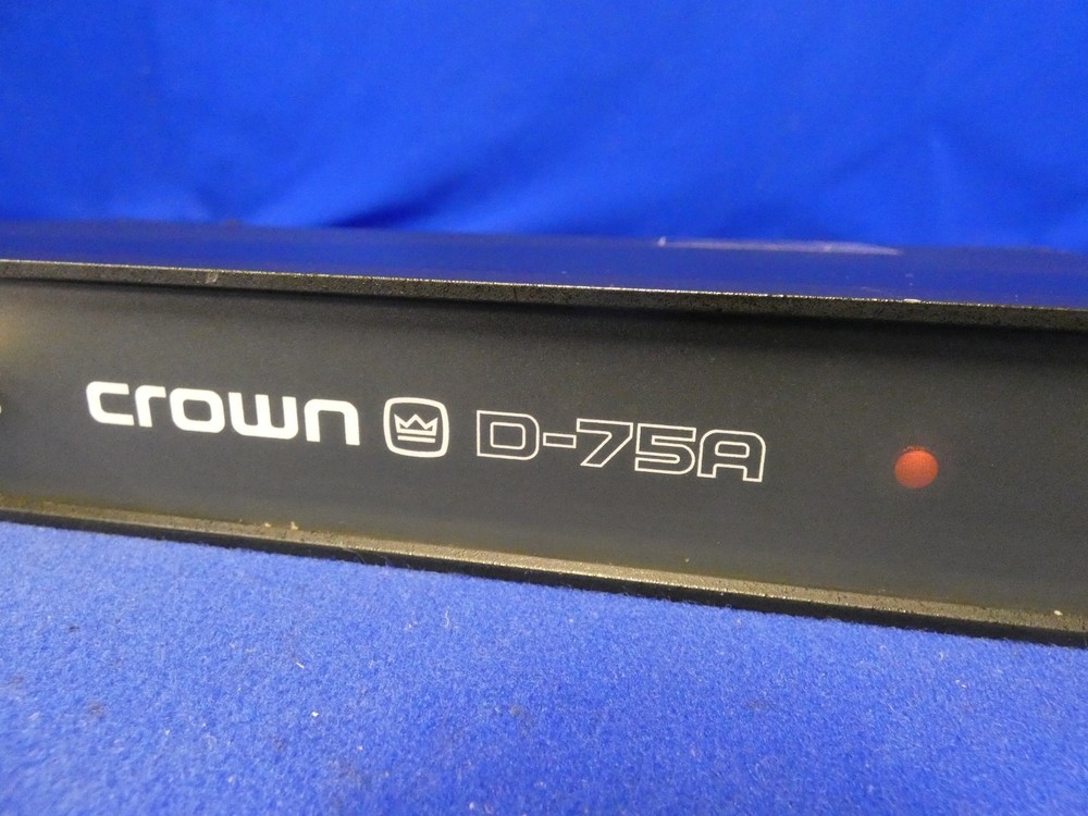 Crown D-75A Two Channel Power Amplifier (Tested-Working)