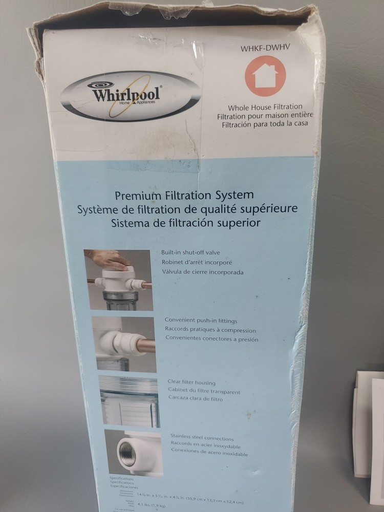Whirlpool WHKF-DWHV Whole Home Premium Water Filtration System w/ Filter New