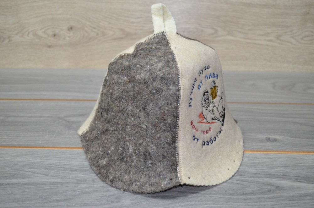 Russian Sauna Hat Felt Spa Hat Wool Шапка Для Бани Accessories Felt bath acces