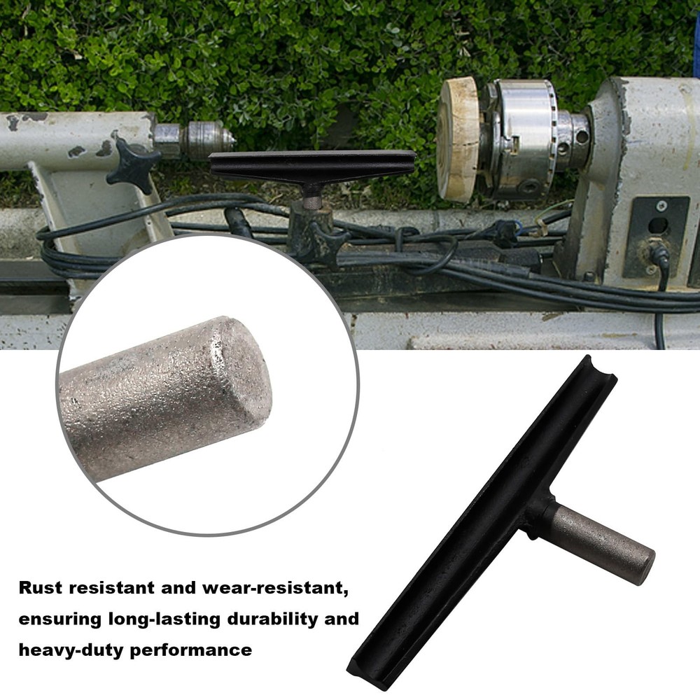12 Inch Lathe Tool Rest 25.32mm Post Cast Iron T Type Tool Post Round Handle ...