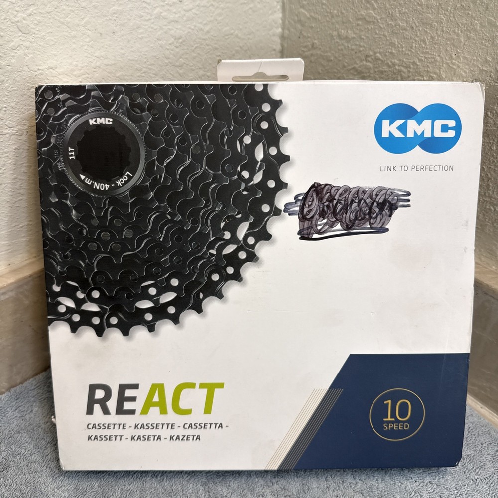 KMC REACT Cassette - 10-Speed 11-42t HG Driver Compatible Black [ftl]