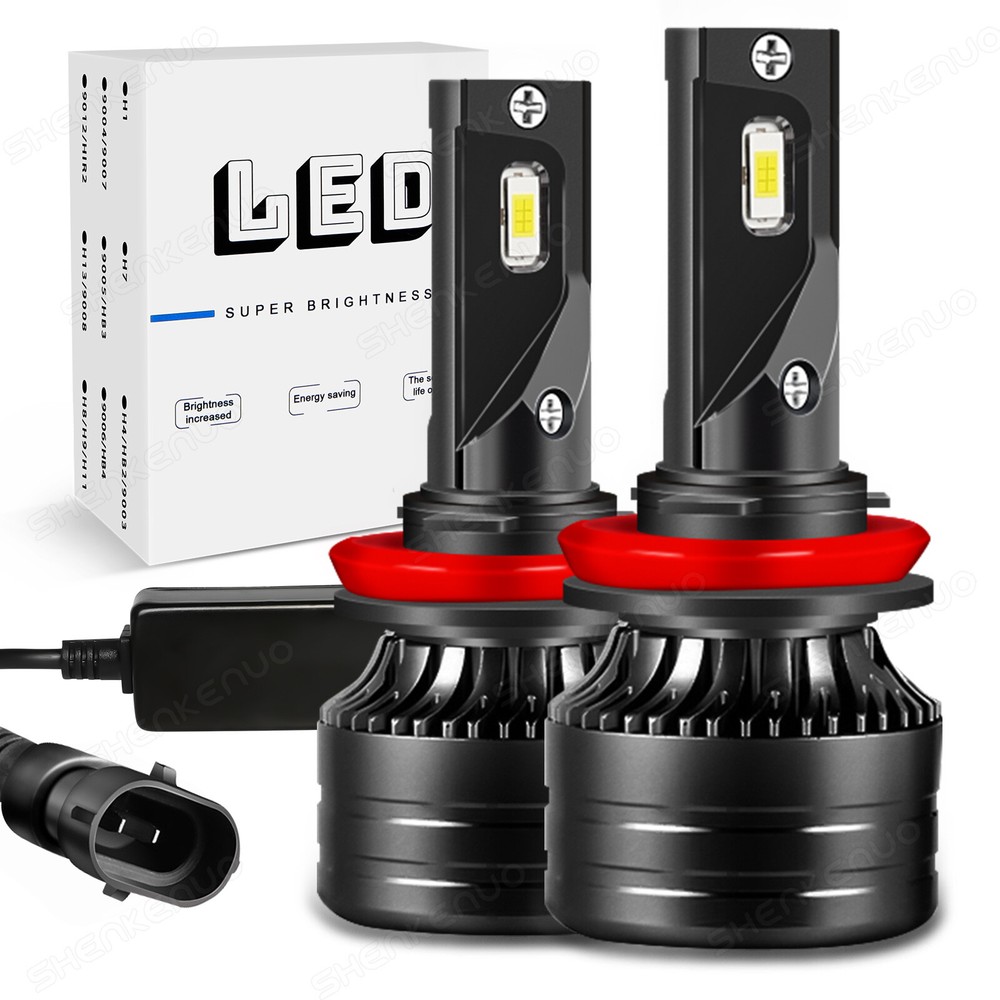 For Saturn Sky 2007-2010 H11 LED Headlight Bulbs High Low Beam 6000K Pack of 2