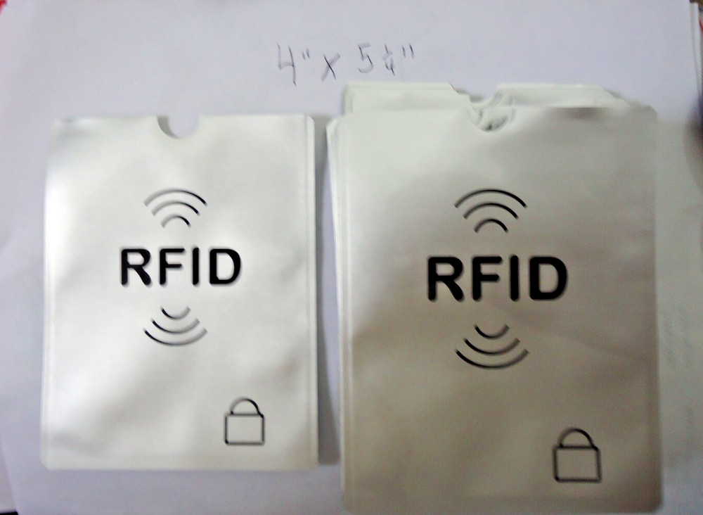 5- RFID Blocking Sleeves 4''x5'' Passports only Protector Holder #5 lots