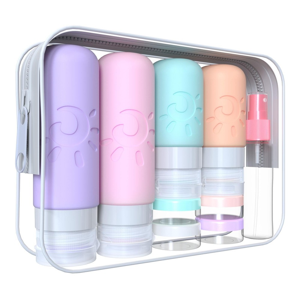 Zafit 18‑Pack TSA Approved Silicone Travel Bottles, Leak‑Proof Refillable Set