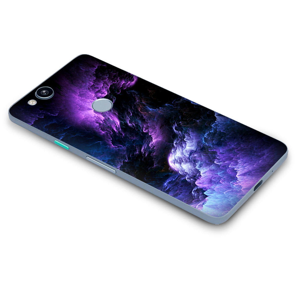 Google Pixel 2 Skins Decal Wrap purple storm clouds