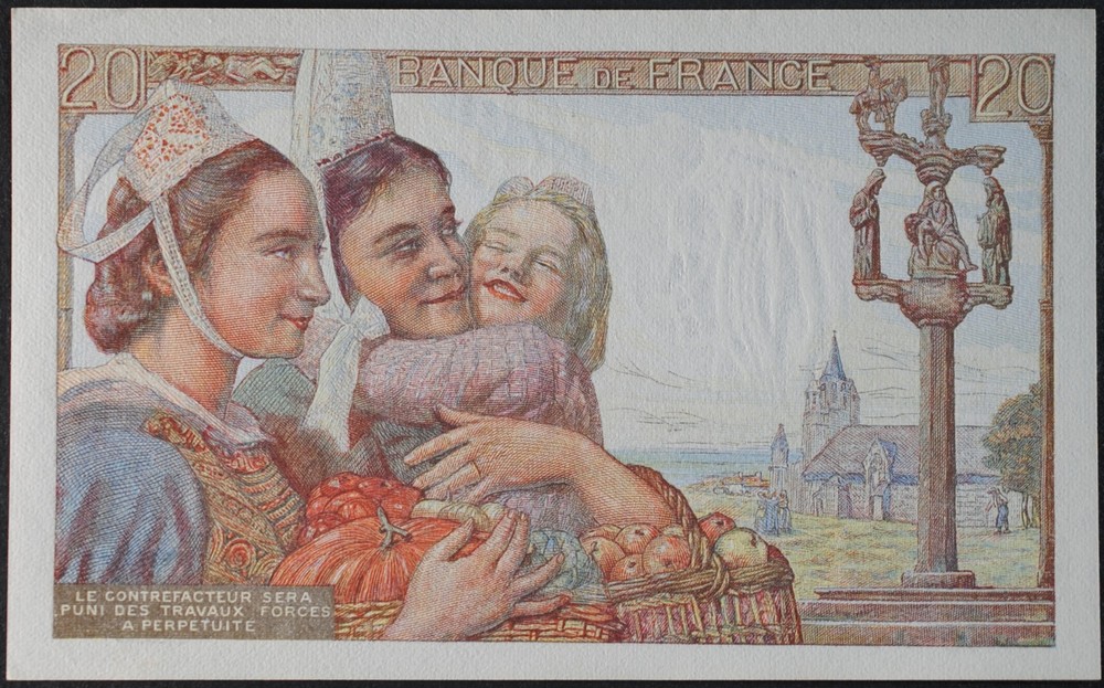 France P100a 20 Francs UNC