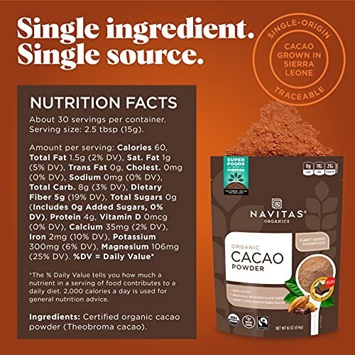 Organic Cacao Nibs Unsweetened 16 oz