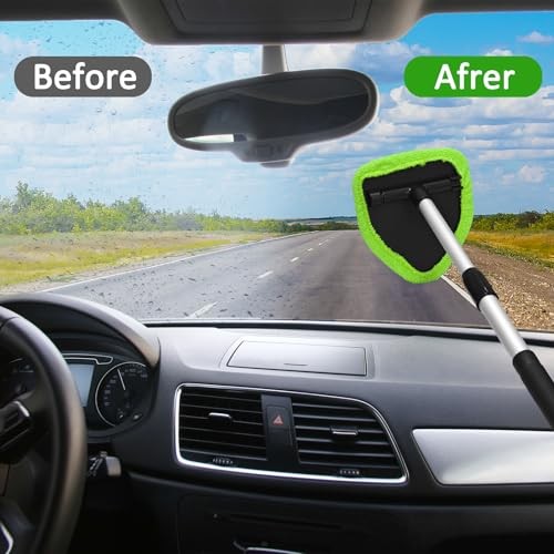 20 Pieces Windshield Cleaner Tool, Inside Car Windshield Cleaning Tool green