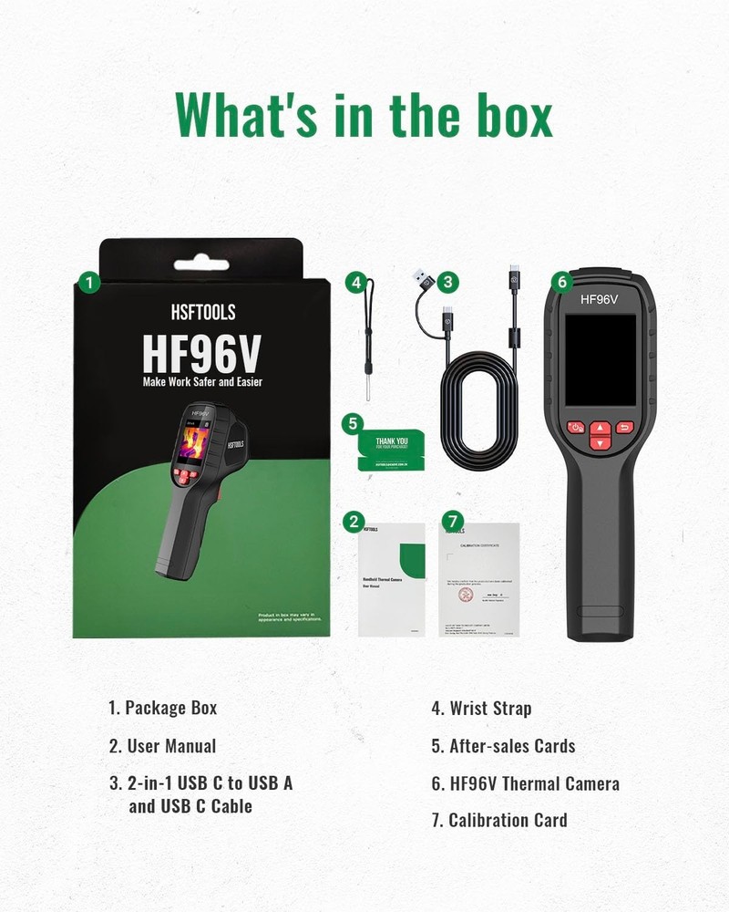 HF96V Thermal Camera with Visual Camera, 240 * 240 Super Resolution, 96 x 96 ...