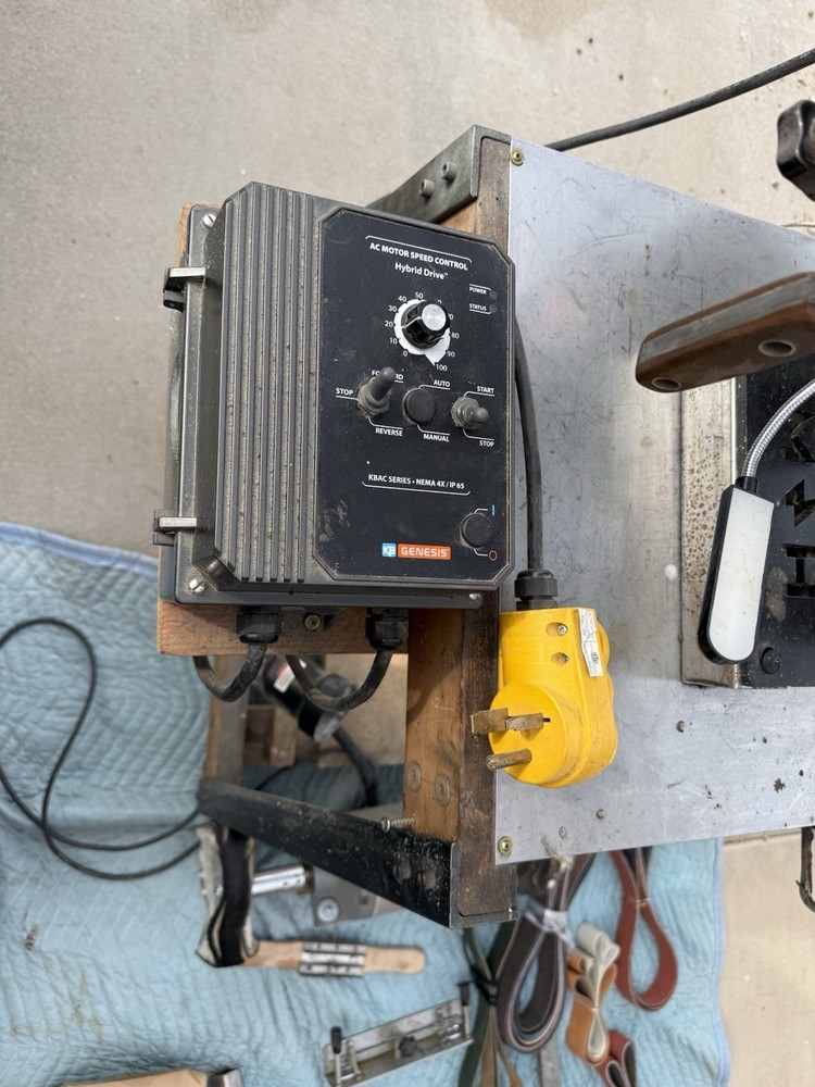 HouseMadeUS Belt Grinder with Accessories and Motor Control