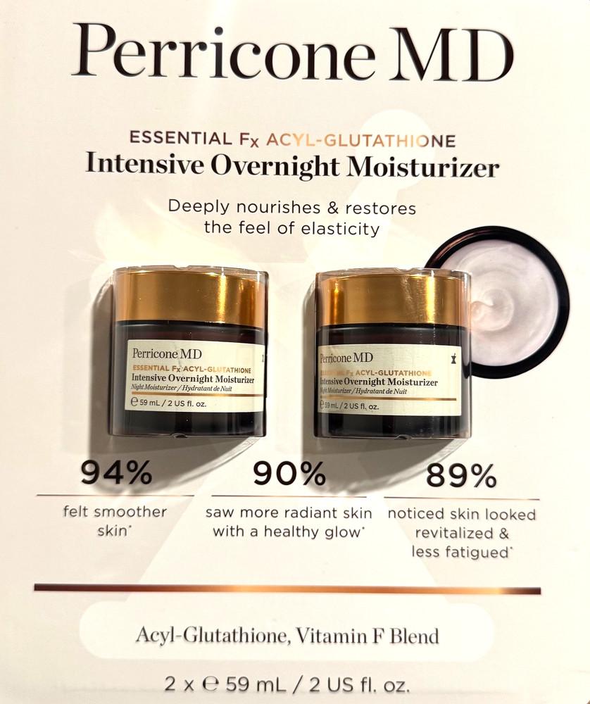 2 PACK PERRICONE MD INTENSIVE OVERNIGHT MOISTURIZER 2 X 59ml/ 2oz Ea