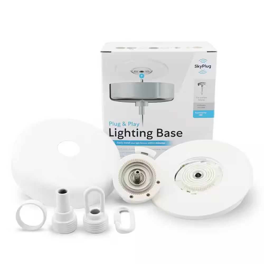 5 In. Matte White Plug and Play Lighting Base - Carina