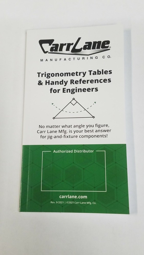 TRIGONOMETRY TABLES & HANDY REFERNCES FOR ENGINEERS & MACHINISTS  *NEW CONDITION